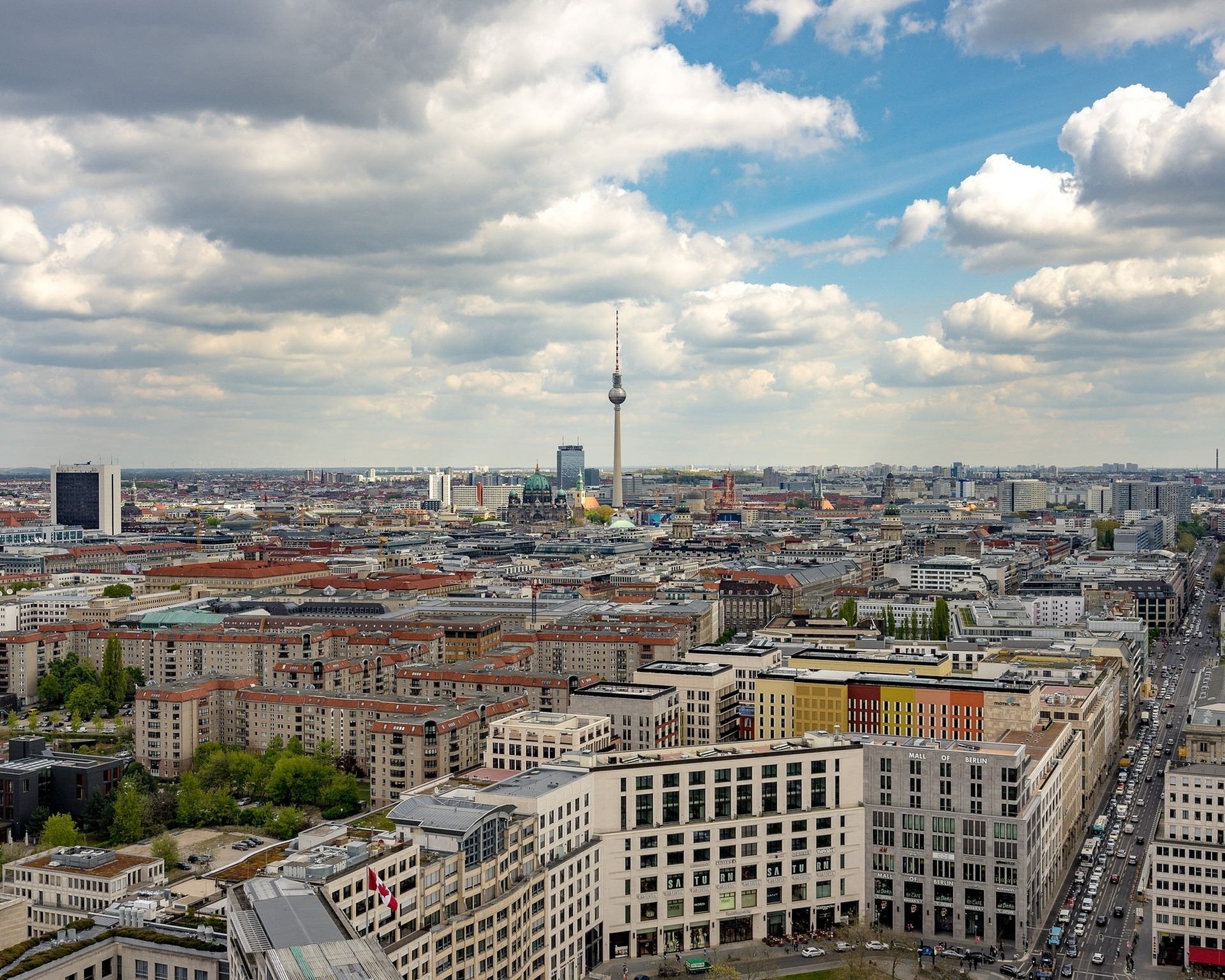 panoramic view over Berlin