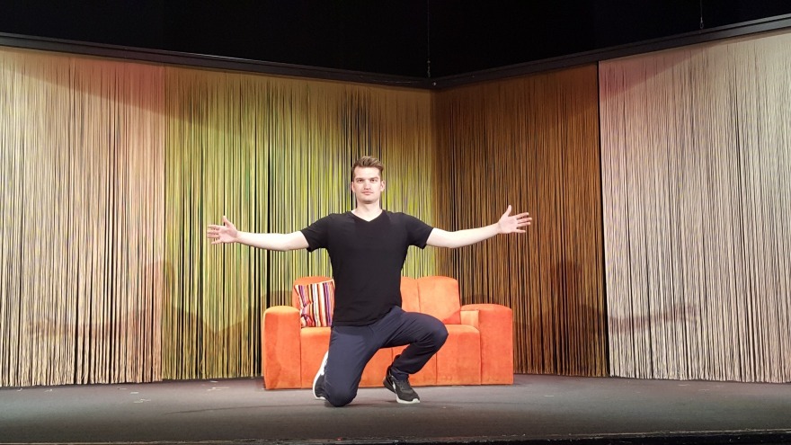 Patrick auf der Distel-Bühne