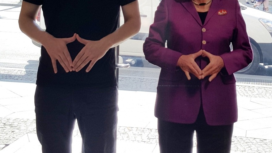 Patrick und die Kanzlerin