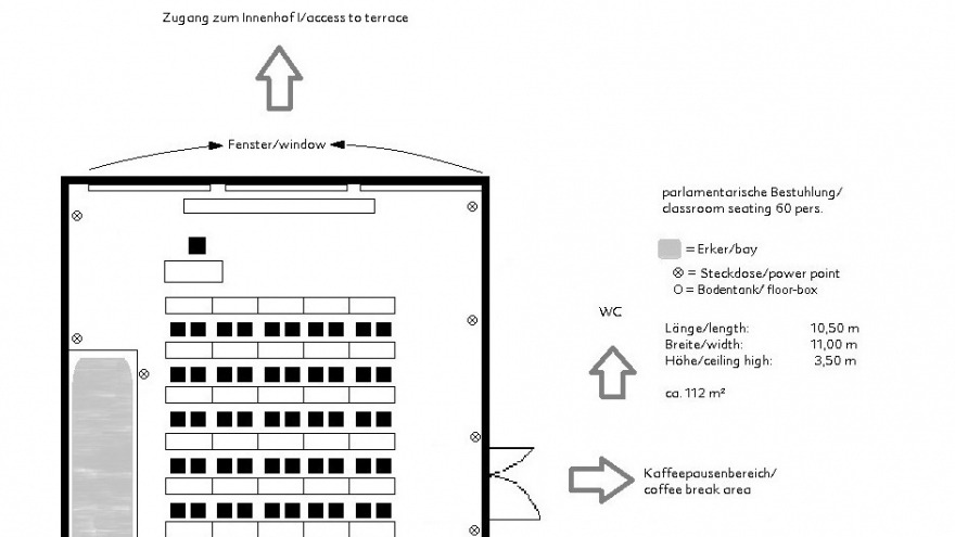 conference room Berlin I - classroom seating ca. 60 persons