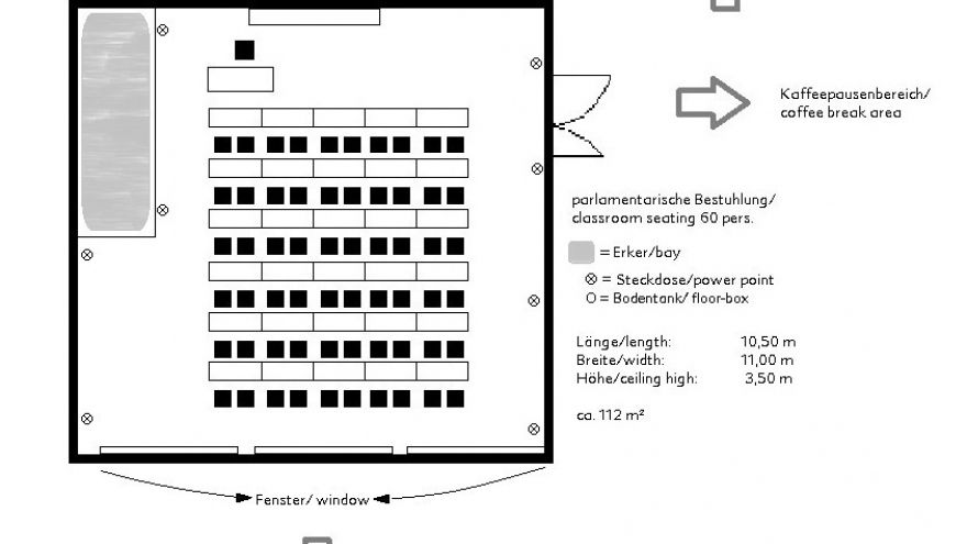Tagungsraum Berlin II - parlamentarisch ca. 60 Personen