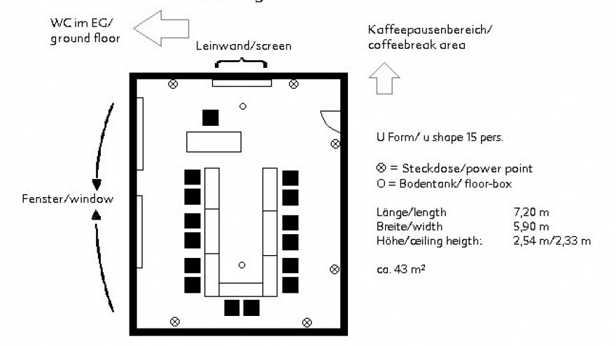 Tagungsraum Braunlage - U Form ca. 15 Personen