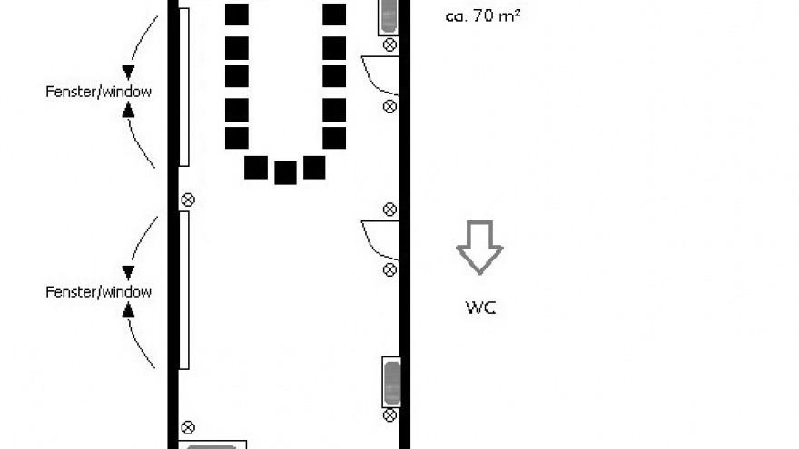 Tagungsraum Frankfurt I&II - Stuhlkreis ca.15 Personen