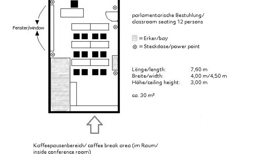 conference room Frankfurt I - classroom seating 12 persons 
