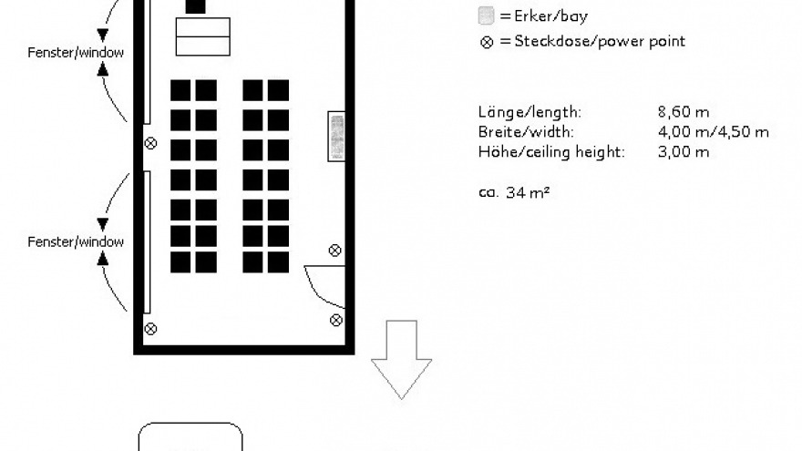 conference room Frankfurt II - theatre setting ca. 30 persons 