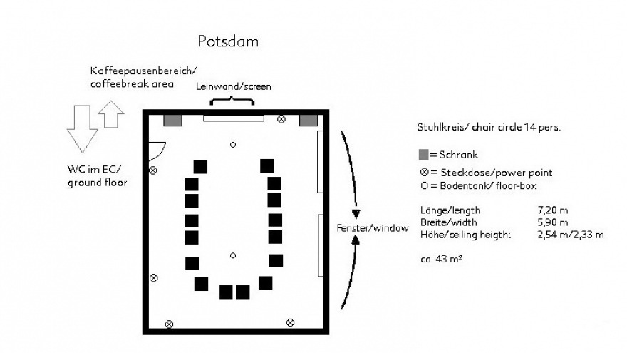conference room Potsdam - chair circle ca. 15 persons